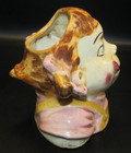 Vintage Girl in Pigtails Bust Head Vase Planter Porcelain Made in Occupied Japan — photo 4