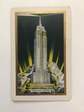 (1)  Antique Art Deco “Empire State Building N.Y.C.” Playing Card, c.1934