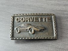 1970s Corvette CHEVY Solid Brass Belt Buckle