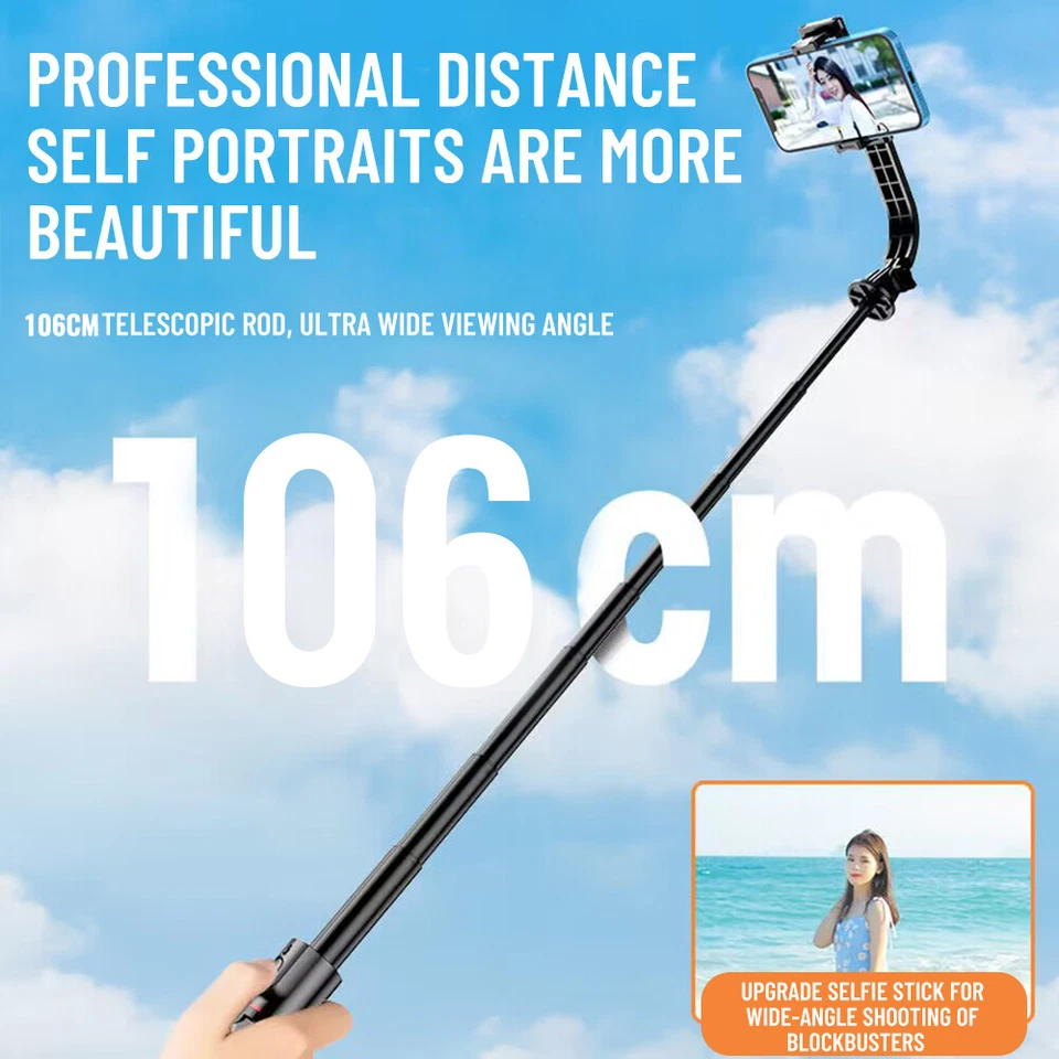 Selfie Stick Tripod Remote Bluetooth 360° For iPhone14/13/12/11/Max/XS For GoPro - image 2 of 4
