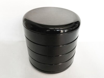 INTERDESIGN ROUND 4-TIER SWIVEL ORGANIZER; BOX w LID, BLACK, USA VTG GUC