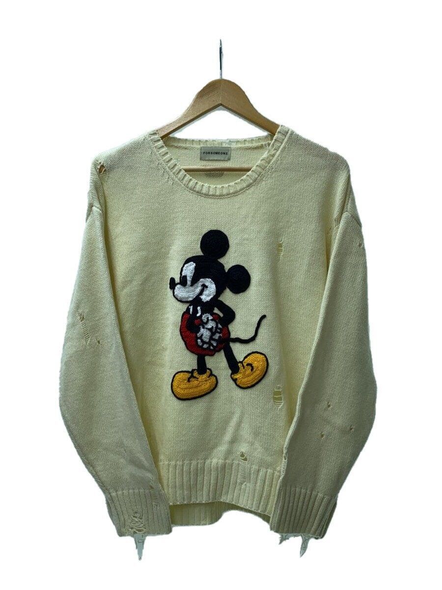 トップス FORSOMEONE MICKEY DAMAGED SWEATER 46 FORSOMEONE MICKEY DAMAGED SWEATER 46