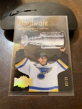 2020-21 METAL UNIVERSE CHAMPIONSHIP HARDWARE GOLD JORDAN BINNINGTON /25 BLUES
