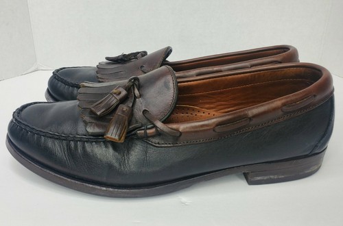 Allen Edmonds Kittery men's black & brown slip on leather shoes size 10.5 D - Picture 4 of 8