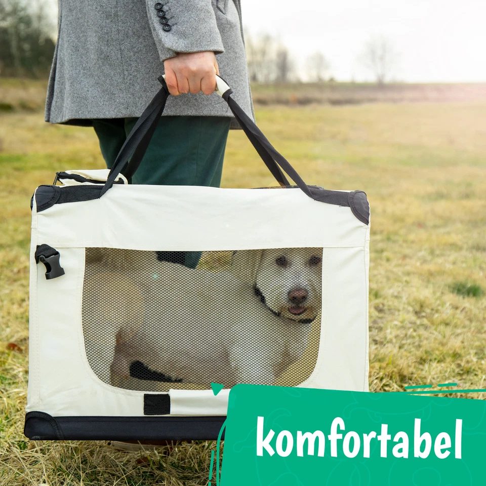 Hundebox Hundetransportbox Faltbar Transportbox Tragetasche Auto Transporttasche - Bild 3 von 4
