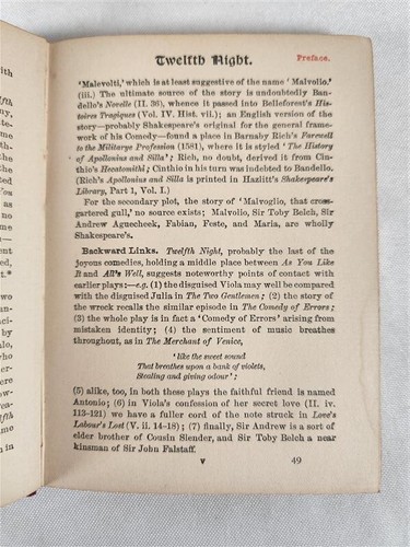 Shakespeares Komödie der zwölften Nacht ~ Vintage mit Vorwort und Glossar - Bild 10 von 10