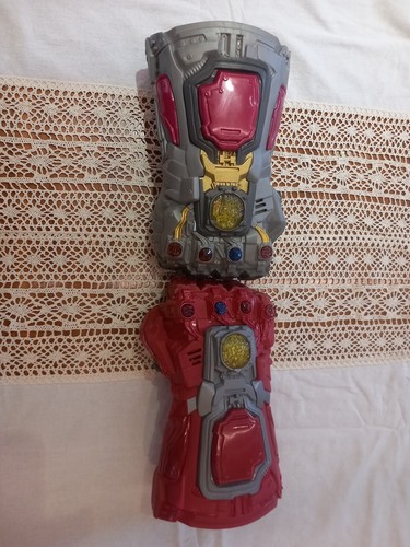 Marvel Avengers Iron Man + Thanos Infinity Gauntlet Glove Lights Sounds VGC - Picture 3 of 8