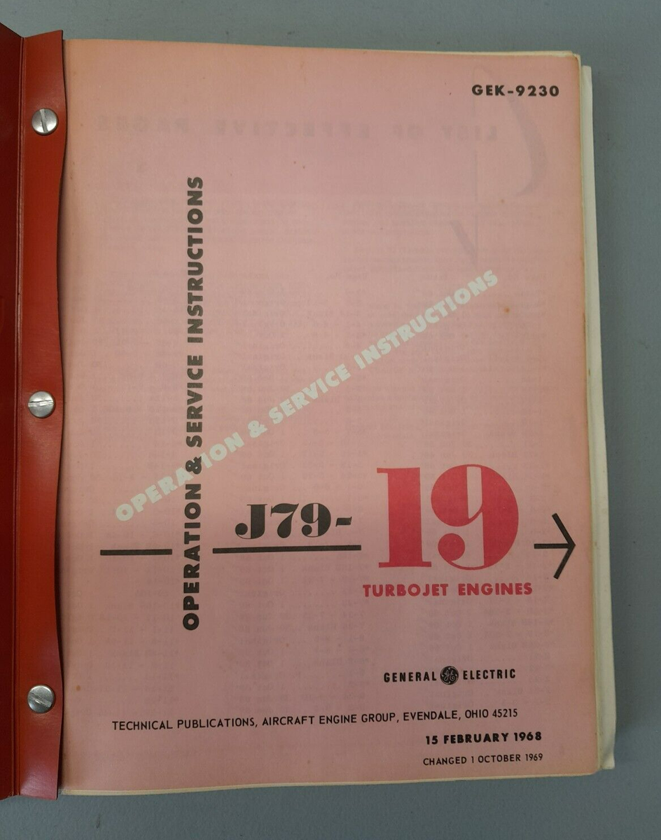 J79 ターボジェットエンジン 取扱説明書 石川島播磨重工業 ENGINE 珍品 J79 ターボジェットエンジン 取扱説明書 石川島播磨重工業