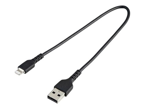 3 PACK StarTech 12" Black Rugged USB-A to Lightning Charging Cable rusbltmm30cmb - 第 2/3 張圖片