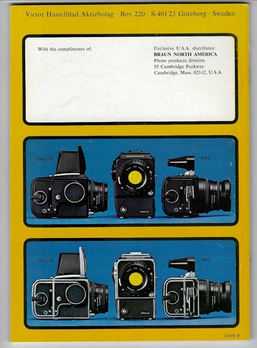 Catálogo de productos Hasselblad 1975: - Imagen 2 de 3