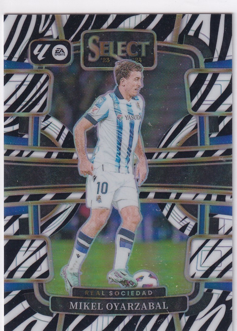 Panini Select La Liga 2023-24 No. 71 Mikel Oyarzabal Zebra Prizm