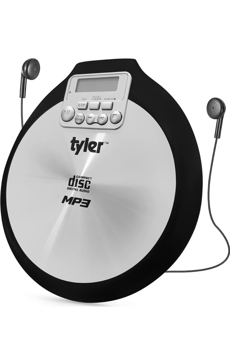NEW Tyler Portable Disc Player MP3 Compact With Headphones and Memory