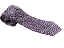 JZ Boulder Purple Silk Tie Made In USA