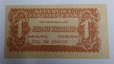1944 Czechoslovakia 1 Korun Banknote (#FP-35)