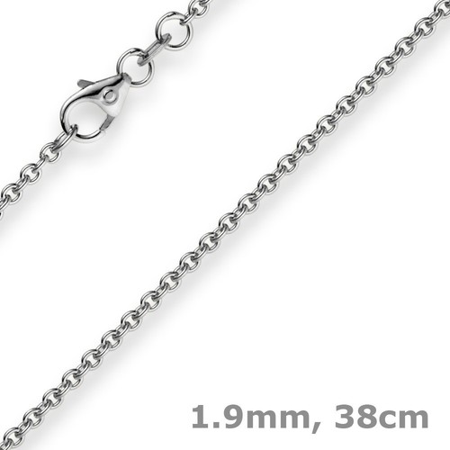 Catena dorata groumette taglio a diamante 50 cm in argento 925