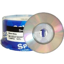 100 PRODISC SPIN-X 3.5" MINI DVD-R 4X 1.4GB, 25PCS/CAKE BOX PN#46153352