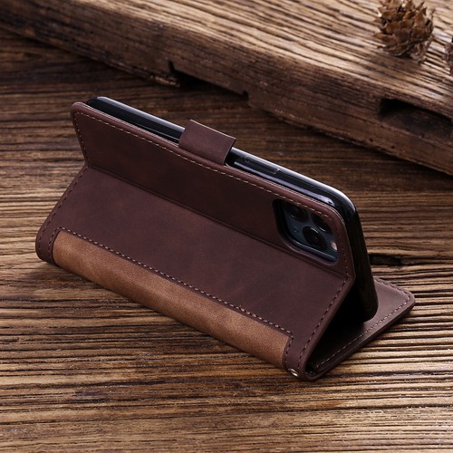 For iPhone 14 Pro Max 14 Plus 13 12 11Pro Leather Flip Magnetic Card Wallet Case - Photo 4 sur 17