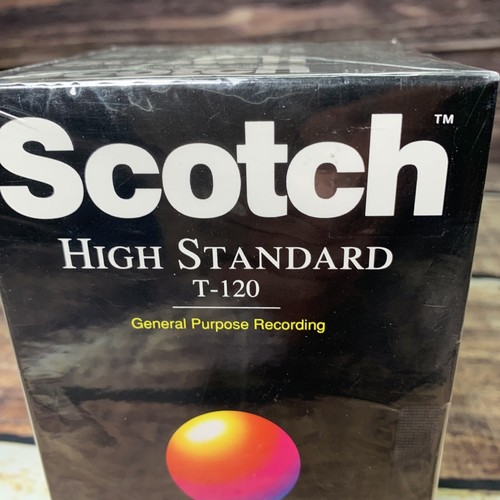 Paquete de 4 cintas de video Scotch High Standard T-120 nuevas en paquete selladas hechas en EE. UU. - Imagen 8 de 8