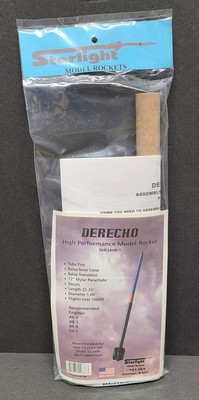 Starlight Derecho flying model rocket kit tube fin model rocket  New Sealed 