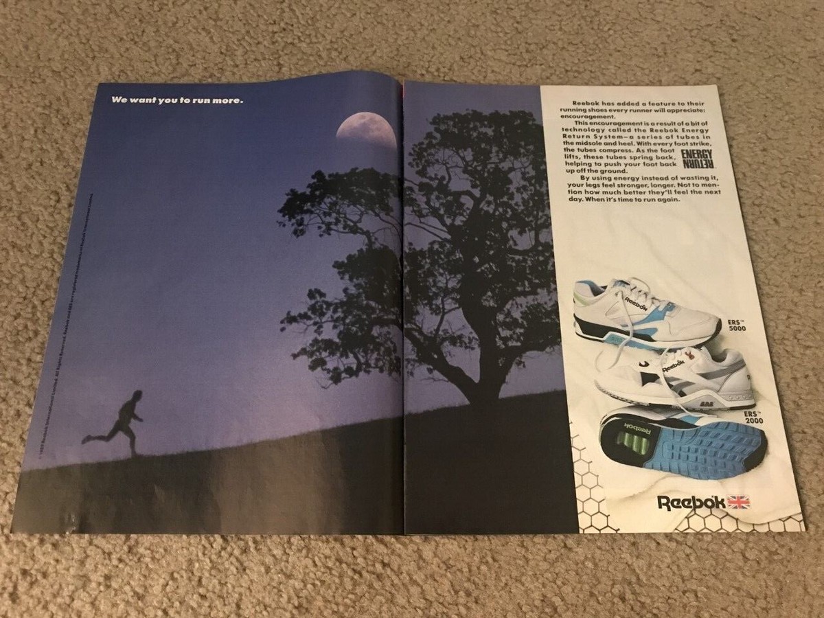 Vintage 1989 REEBOK COMPETITOR ERS 5000 2000 Running Shoes Poster
