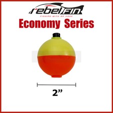 2 inch - ROUND - ORANGE & YELLOW - Fishing Bo...