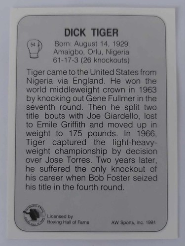 1991 AWS All World Sports Boxing Cards Singles Inserts (1 to 149) Pick Your Card - Picture 107 of 282