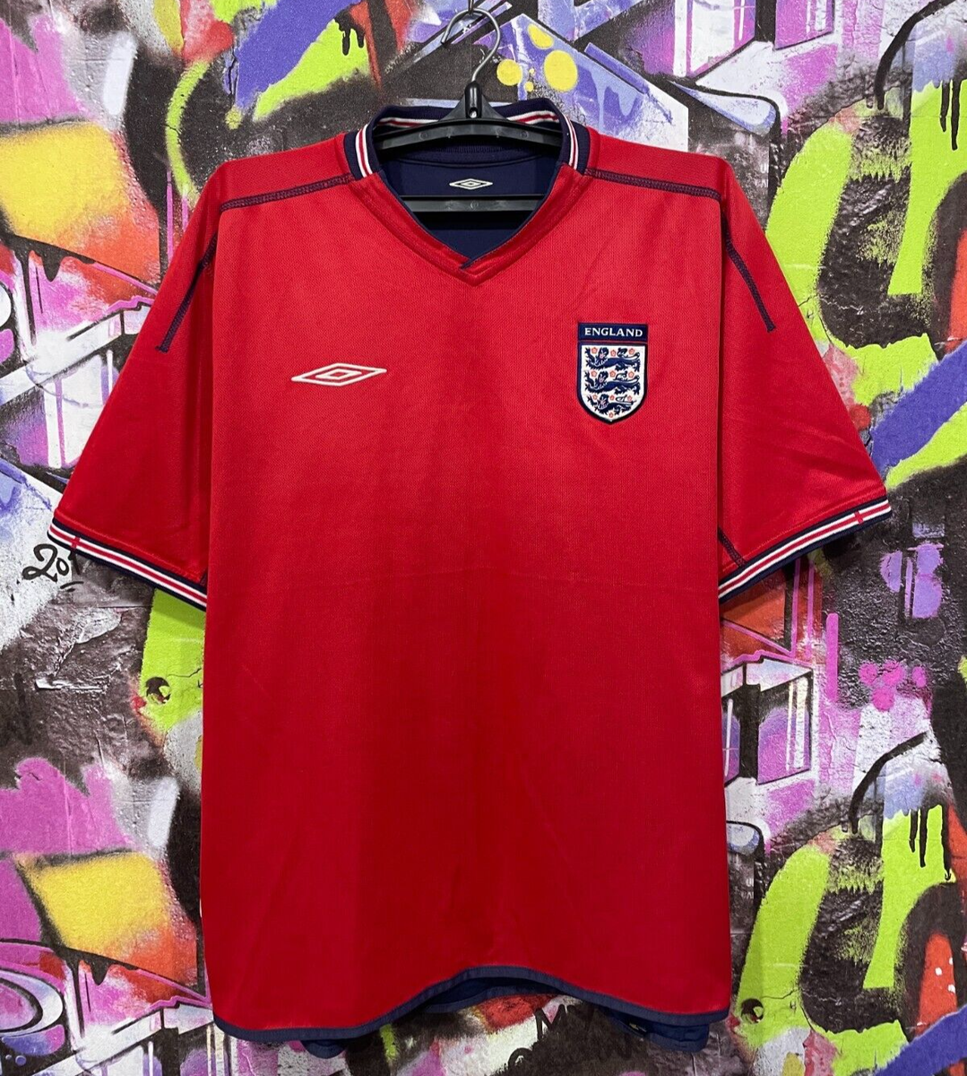 England National Football Team 2002 Away Soccer Double-Sided