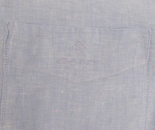 GANT THE LINEN SHIRT REGULAR FIT Camicia uomo manica corta in lino M 39/40 - Foto 14 di 24