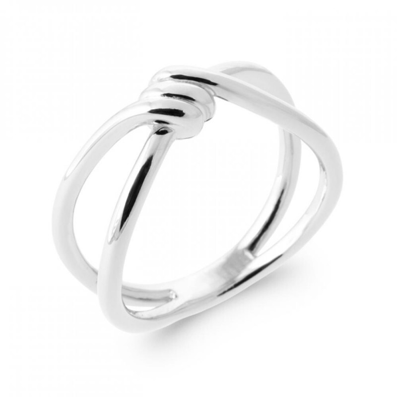 Bague noeud spirale en argent massif rhodié éclat durable