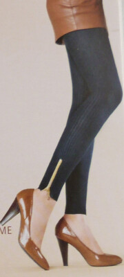 Kunert Medium Size 40-42 Opaque Fashion Leggings with Zip Detail at Ankle Navy