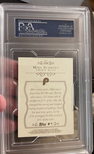 2008 Topps Sterling Mike Schmidt #156 PSA 10 EDELSTEIN MT 1 von 3/250 Gehäuse zerkratzt - Bild 6 von 9