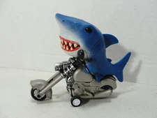 TOYANDONA Inertial Blue Shark Riding Motorcycle Toy