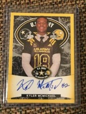 KYLER MCMICHAEL Clemson 2018 Leaf Army All-American YELLOW Tour OnCard AUTO 2/10