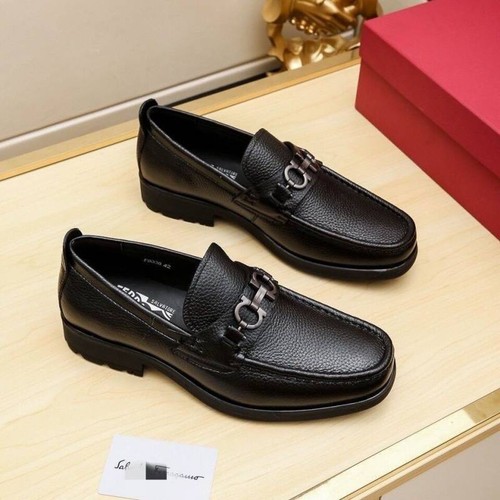ItalianFerra gamoA+ Business Leather Shoes Thick Soled Horseneck Buckle Loafers - Picture 13 of 13