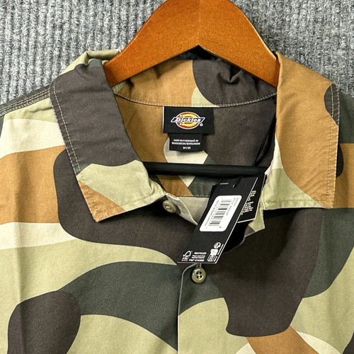 New Dickies Shirt Men’s Medium Button Down Long Sleeve Duck Camo - Picture 2 of 16