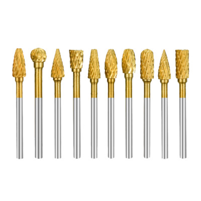 EASERIA 10-teiliges Hartmetall-Frässet – 3 Mm Schaft, Doppelschnitt, Für Holz, Stein & Metall, 6000–40000 U/min