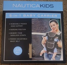 Nautica Kids 5-in-1 Baby Carrier 12  32 lbs Adjustable Infant Carrier Gray 3M 