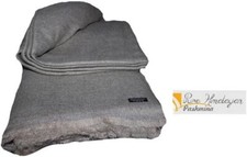 Natural Cashmere Blanket - Pure Pashmina Throw - Hand Made in Nepal