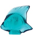 Lalique 301706 Turquoise Lustre Fish Crystal