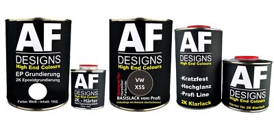 FÜR VW X5S Aventurinblau Pearl 3.7L Autolack SET 2K Epoxid Grundierung Klarlack