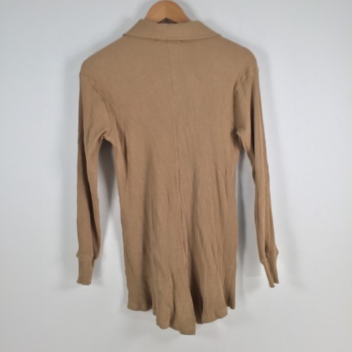Reverse womens playsuit romper size S camel brown collar long sleeve 024816 - Picture 5 of 9