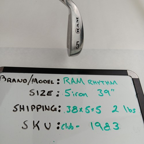 RAM Rhythm Silver Blade Head Right Handed Stainless Steel 5 Iron Golf Club - Picture 9 of 9