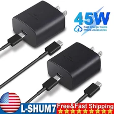 45W Super Fast Charger Adapter & Cable For Samsung Note 20 Ultra Flip5 Fold5 5G