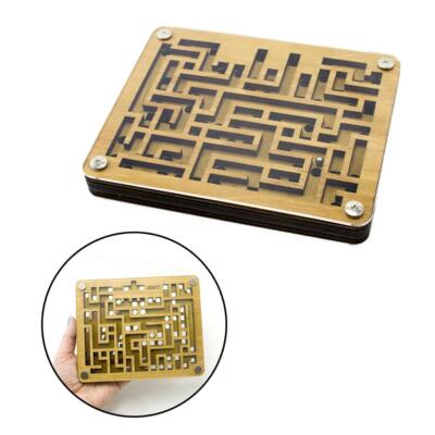 Holzlabyrinth Puzzle Brettspiel Balance Labyrinth Knobelspiel Spielzeug für Kinder Erwachsene