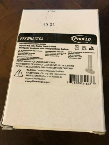 PROFLO 3/8" OD Compression Tee x 3/8" OD Female Water Hammer Arrestor PFXWHACTCA - Picture 1 of 4