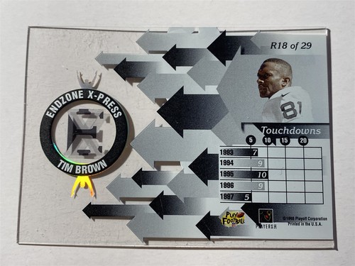 TIM BROWN raiders 1998 Momentum Endzone X-Press #18 Non-Die Cut (R1) - Picture 2 of 2