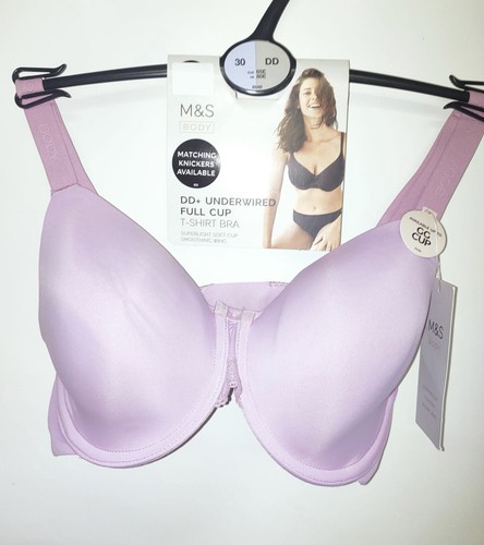 30DD 30G 32D Full Cup T-Shirt Bra Underwired Superlight Soft Cup M&S - Picture 9 of 9