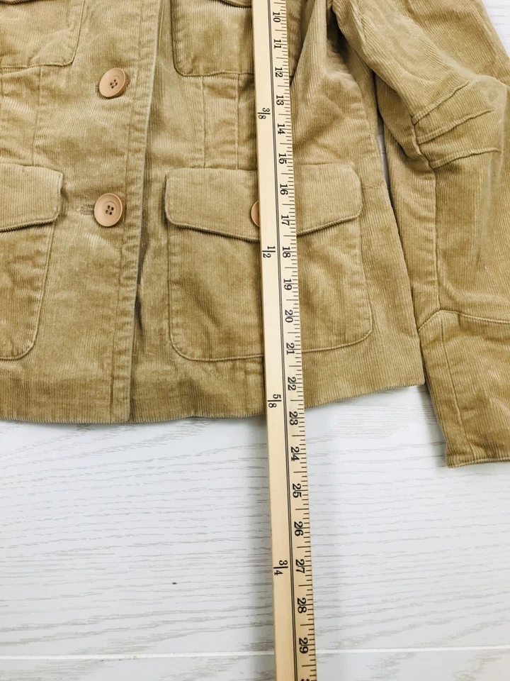 Chaqueta de pana vintage International Concepts para mujer M marrón bolsillos tareas Y2K Foto 4 de 4