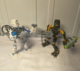 LEGO Bionicle Toa Inika Lot (8732 & 8730) - 100% WORKING LIGHTS & Manuals