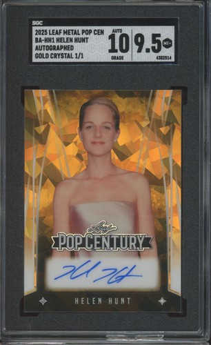 2025 Leaf Pop Century Crystal Gold Helen Hunt 1/1 Auto Mint + SGC 9,5 10 Auto